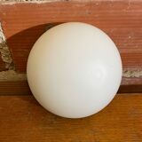 Antique Ceiling Light Sconce White Opaline Ball Vintage #C611