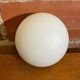 Antique Ceiling Light Sconce White Opaline Ball Vintage #C611