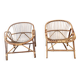 Set of 2 vintage shell chairs from the 1950s.