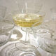 Set of 9 champagne glasses with arabesque motifs