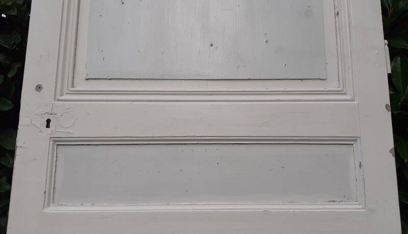Communication door h221xl90cm old paneled, molded, interior