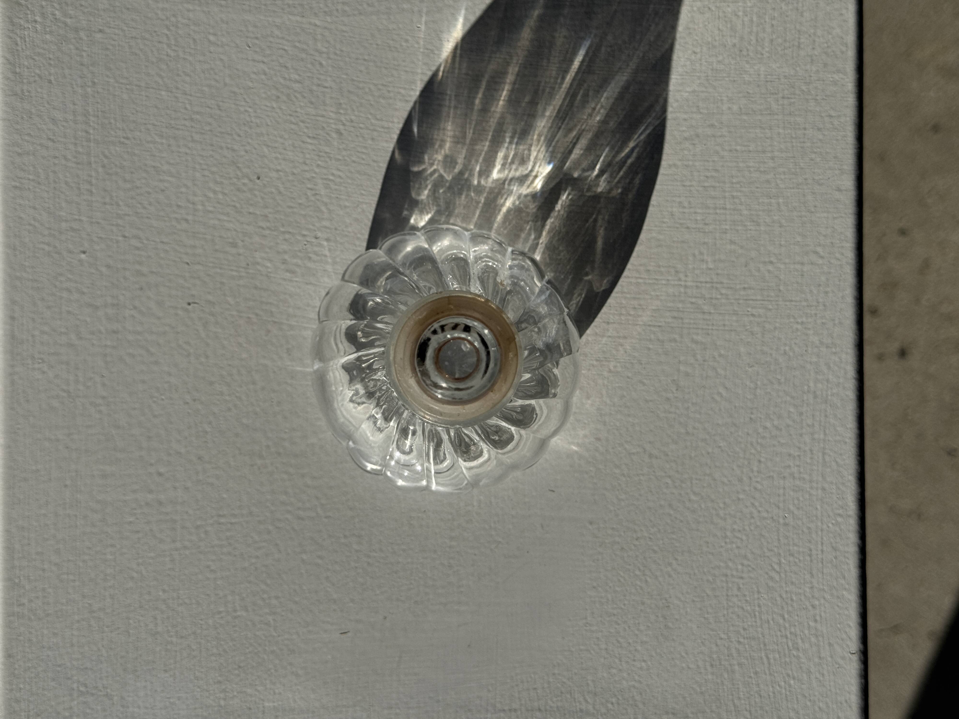 Vintage glass decanter in hot air balloon style H31 D18