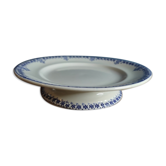 Dish porcelain cake display longwy dp 0222f033 old vintage