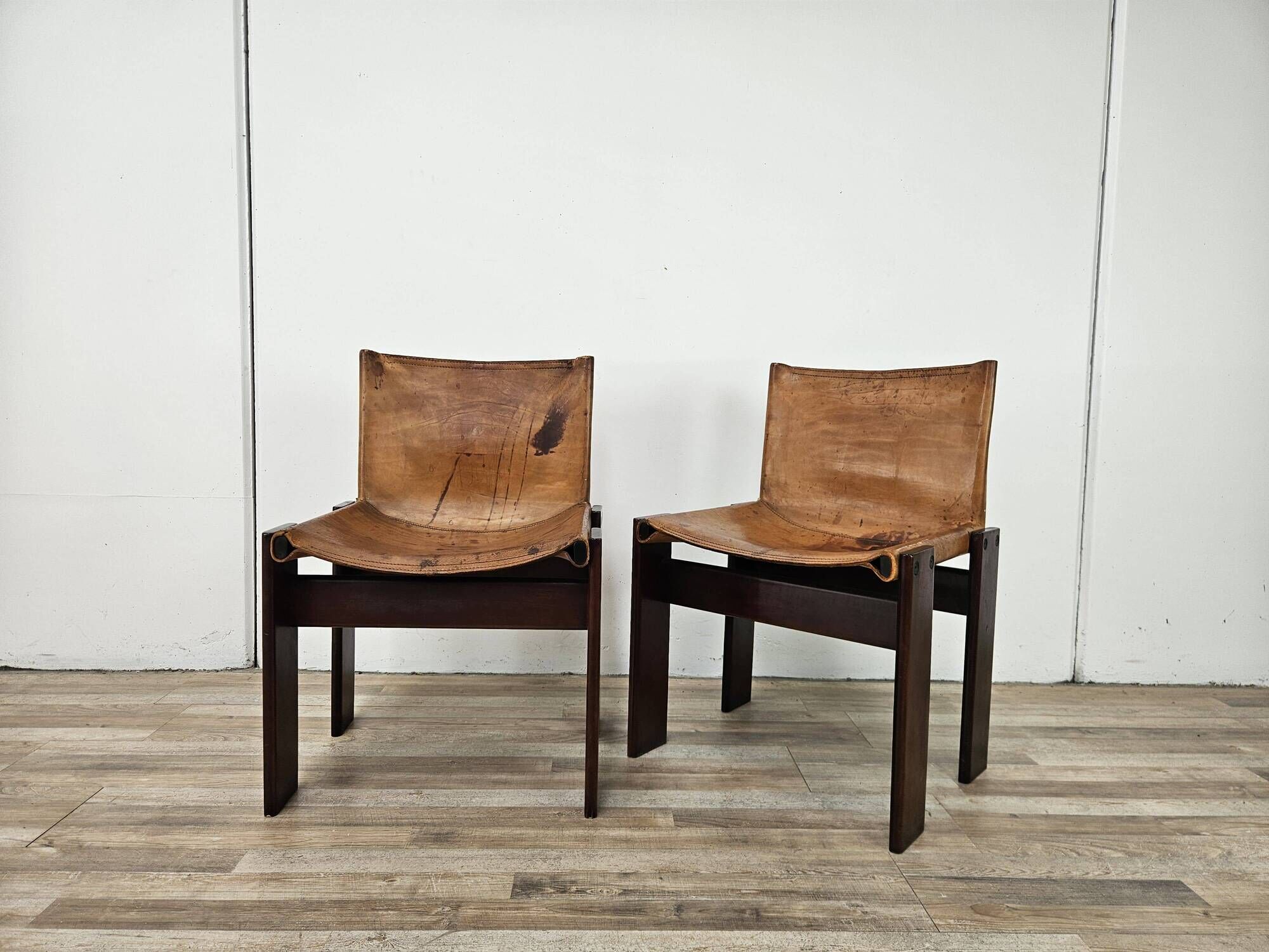 Pair of Monk chairs by Afra and Tobia Scarpa for Molteni, 1970