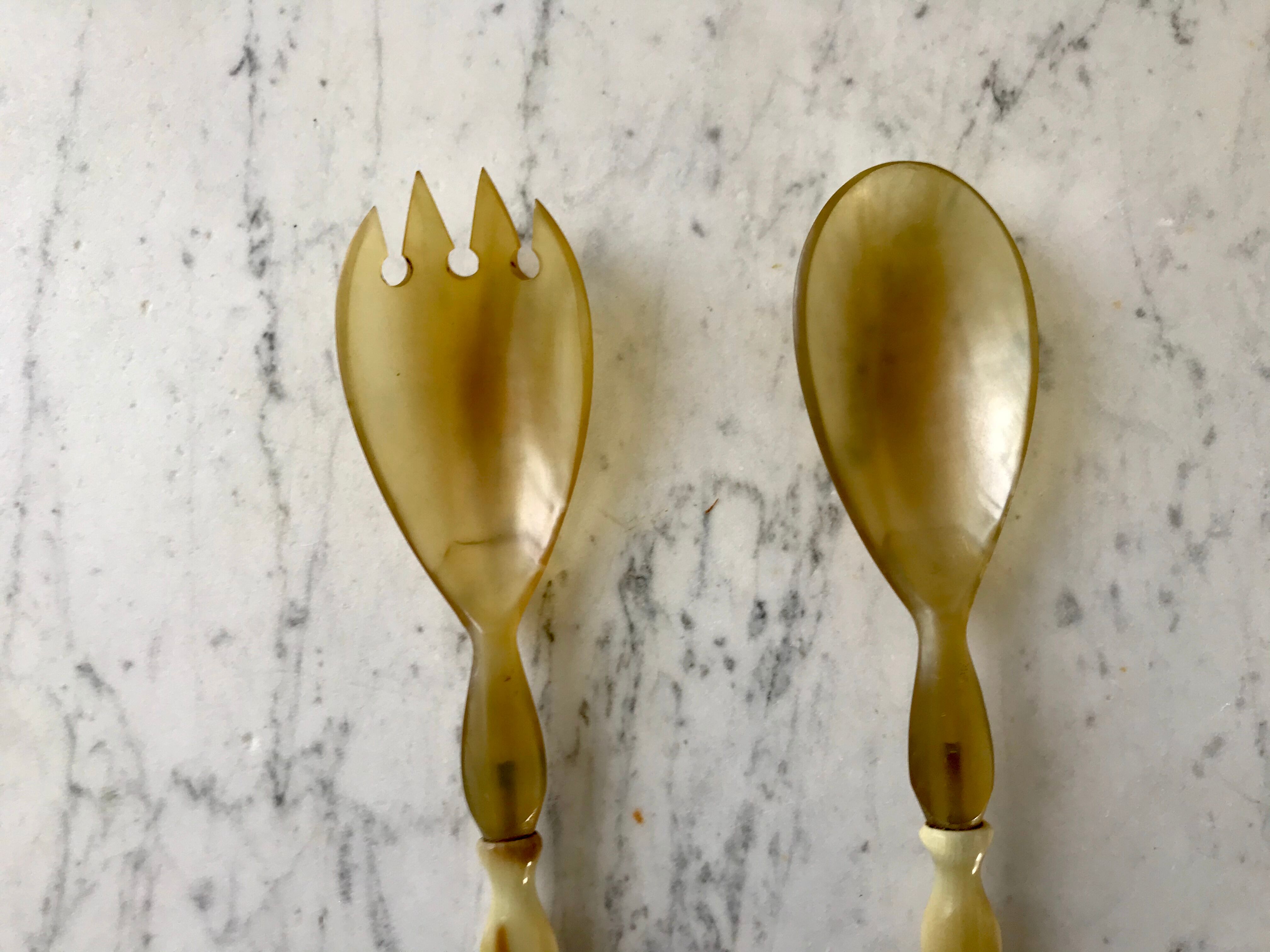 Duo of salad cutlery 50s-60s