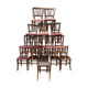 Lot of 15 old bistro chairs