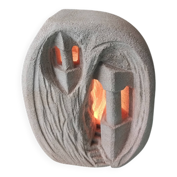 Lampe en pierre sculptée Arsène Galisson