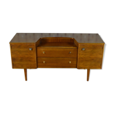 Enfilade basse vintage en noyer et acajou 1960