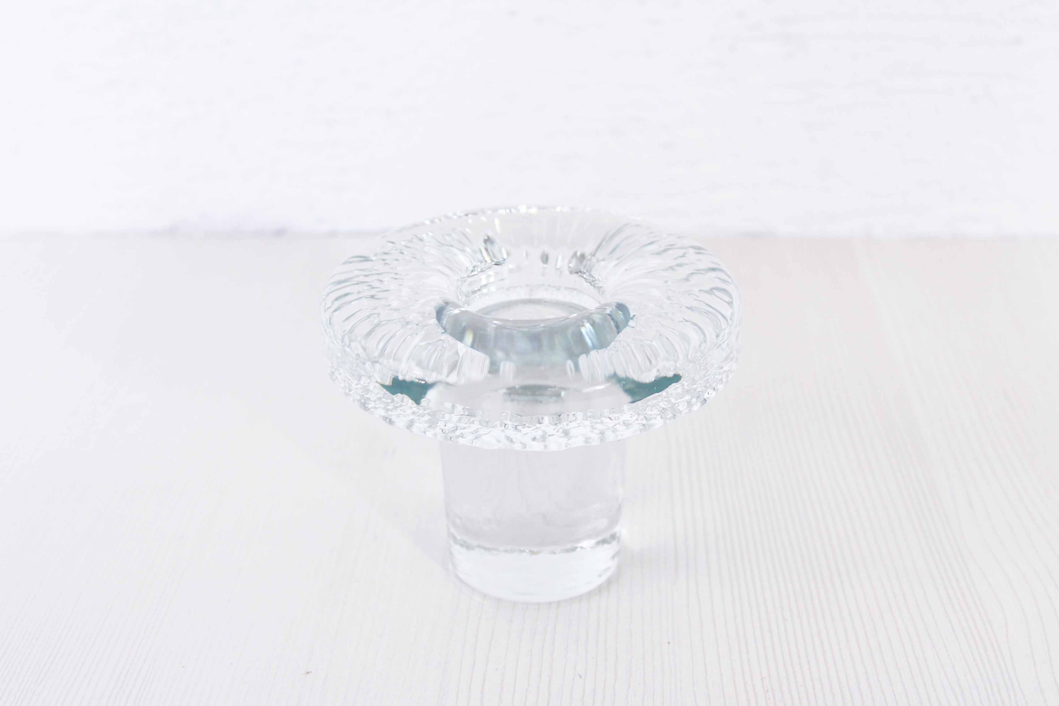 Scandinavian glass candlestick 60s/70s