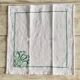 Large tablecloth and its 10 old napkins embroidered with cross stitch - 210x120 - cotton