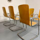 Set of 6 cantilever chairs from the Zumsteg Collection, moulded wood, 1980s.