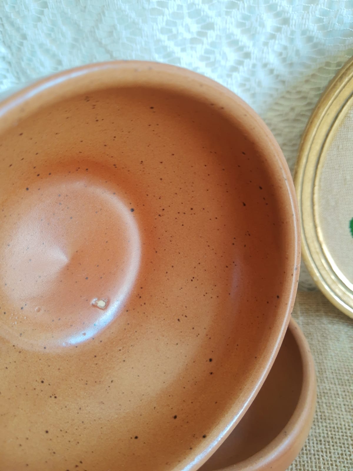 Set of two bowls sandstone pots Digoin France