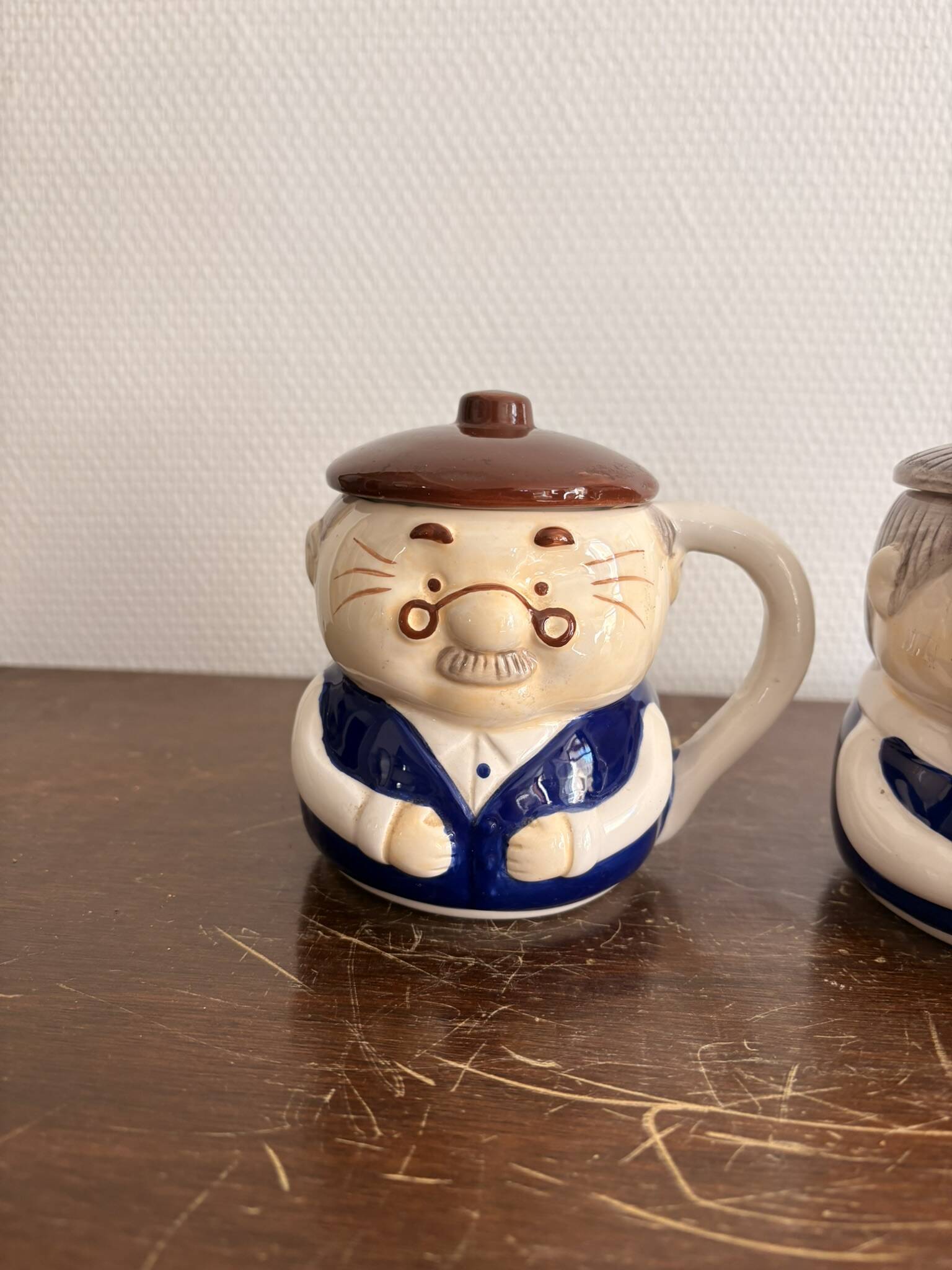 Lot of 2 Grandfather Grandmother Character Mugs Humorous Dragimex