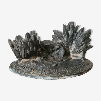 Art Deco bronze inkwell