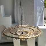 Suspension rattan saucer iron frame D:120 H:60