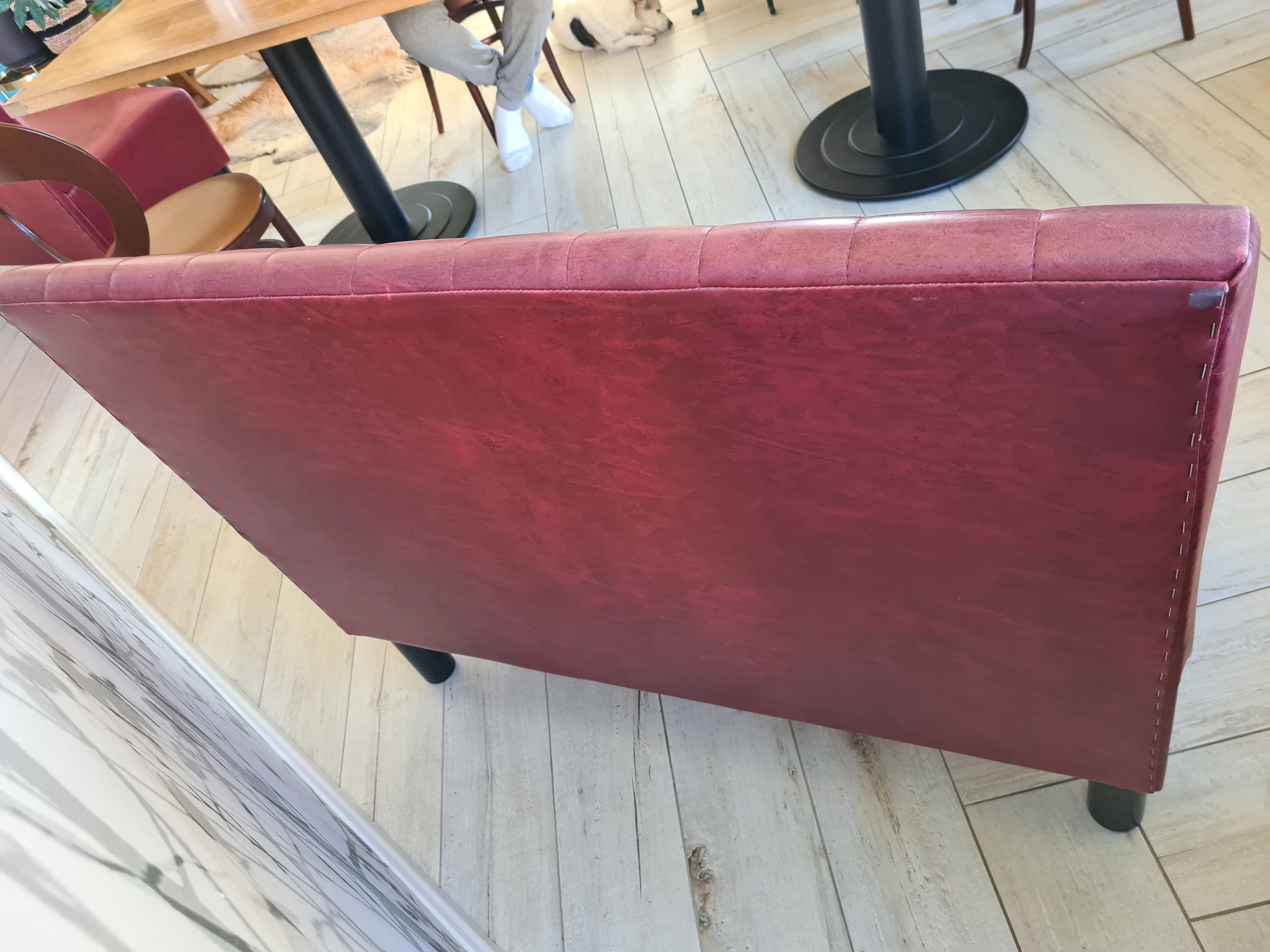 2 benches of bistro imitation leather