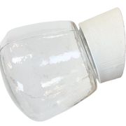 Vintage White Porcelain Wall Light, 1970s