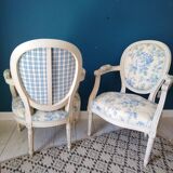Pair of convertible armchairs