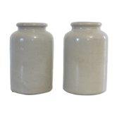 2 old sandstone pots stamped turnay paris