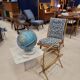 Fauteuils français années 50 bois et tissus