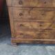 Walnut chest of drawers circa 1880 with marble top