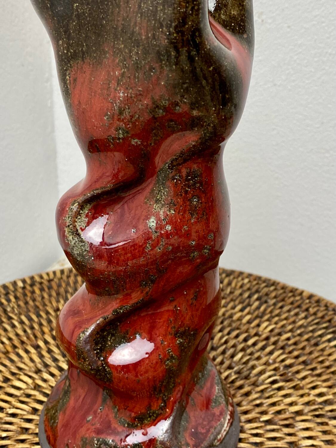 Delahay P ceramic crumpled vase