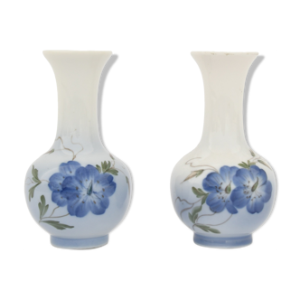 Paire de petits vases en porcelaine de Royal Copenhague