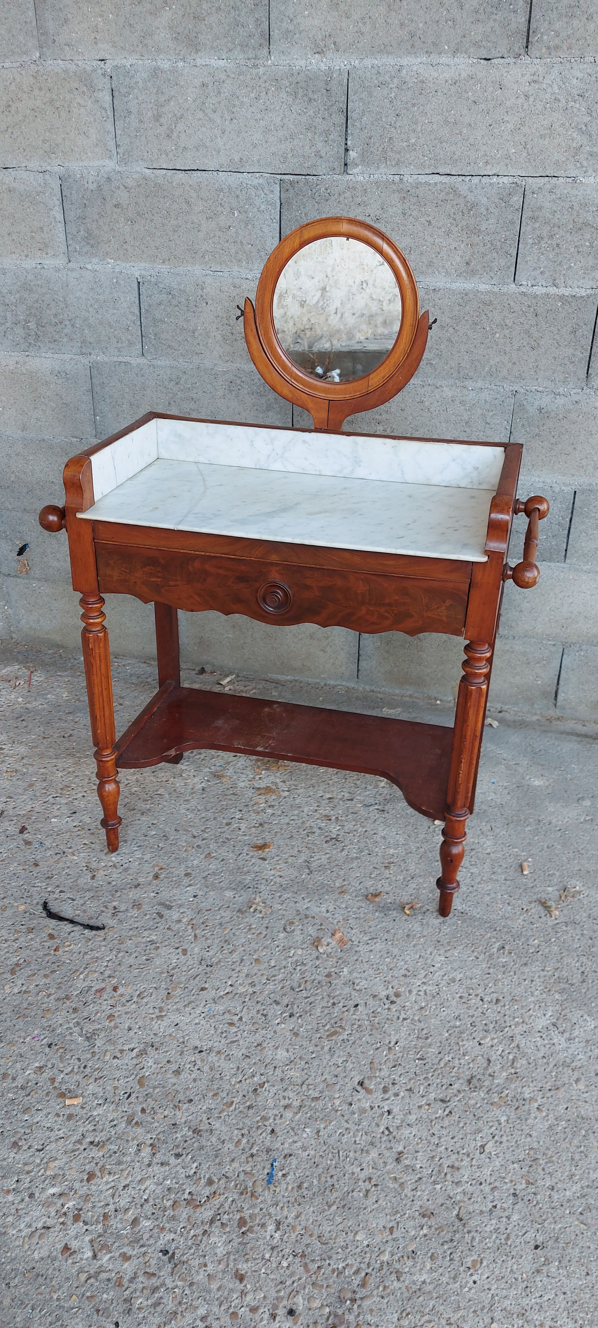 Antique hairdresser, Louis Philippe style with mirror