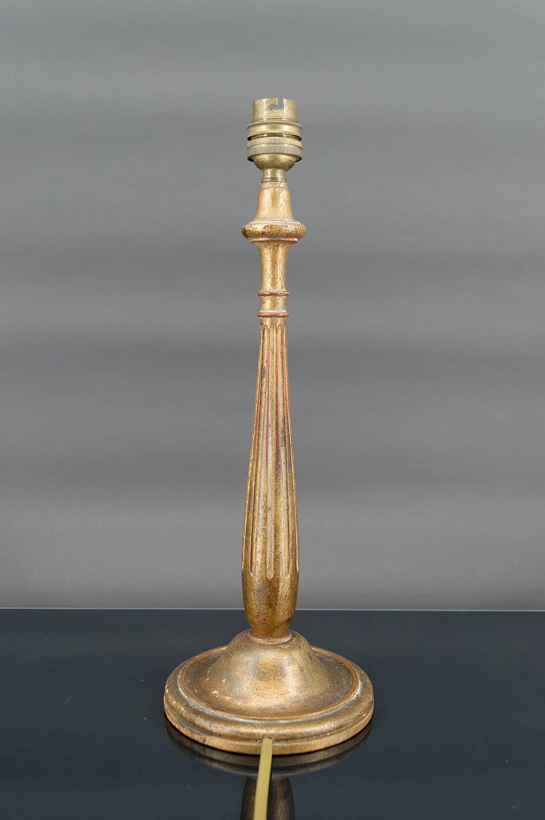 Art Deco lamp in gilded wood, France, Circa 1920
