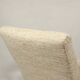 Fauteuil vintage moderne design par J.Smidek blanc beige revêtement bois naturel