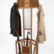 Art Deco coat rack wardrobe in solid oak