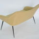 Banquette coquille carré jaune