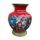 Vintage red vase germany year 70 fat lava floral decoration 70s