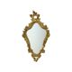Small Vintage French Gold Baroque Mirror Crested Mirror Resin 1960s