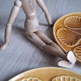 Set 6 assiettes à huitres marron