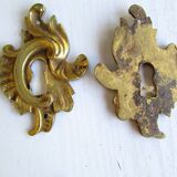 Lot de 7 entrées de serrure en bronze, pour meubles anciens