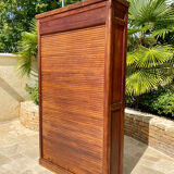 Filing cabinet with curtain