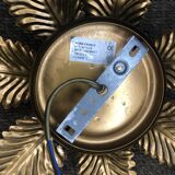Vintage gold metal flower wall light