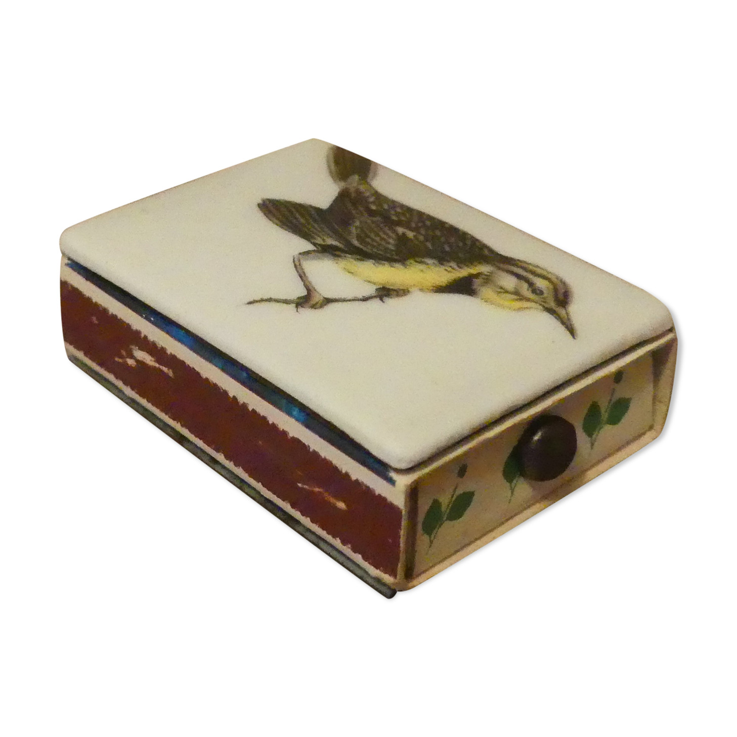 Case with porcelain matchbox