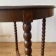 Side table with turned, beaded wooden legs
