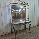 Vintage glass display case / shelf / rack