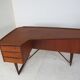 Boomerang desk in teak by Peter Lavig Nielsen for Denmark, 1950s