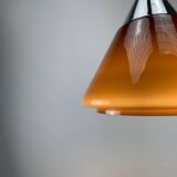 Suspension en verre marron par Hustadt Leuchten, 1960