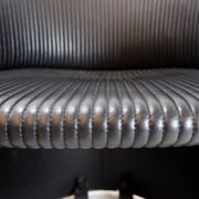 Pair of Artona armchairs in black leather by Afra and Tobia Scarpa for Maxalto.