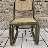 Breuer style bamboo cane chair 1980"