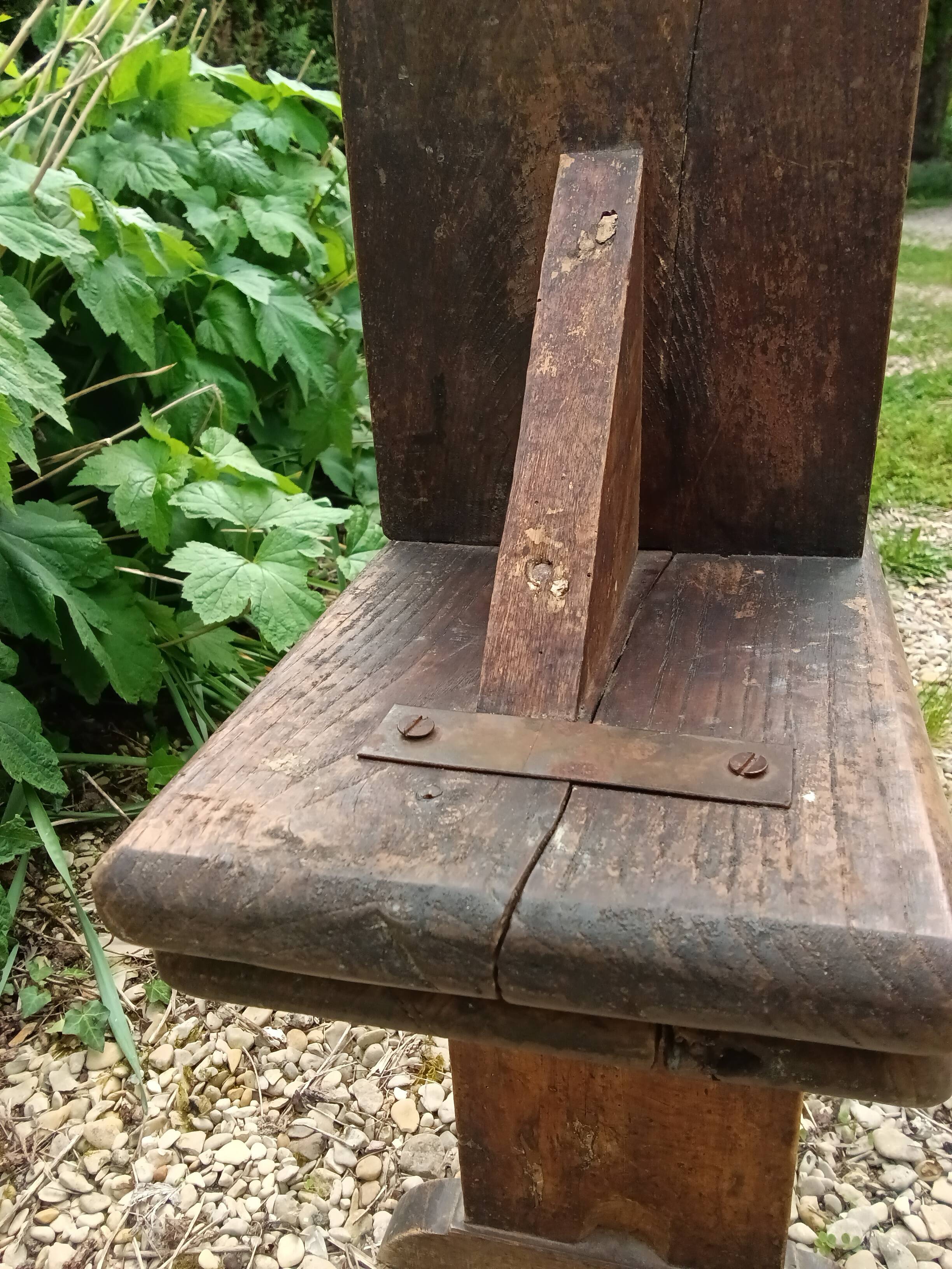A pair of old benches