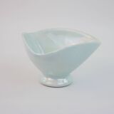 Small bowl or empty pocket in iridescent sky blue ceramic Vallauris circa 1950