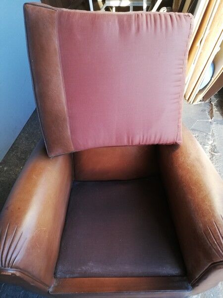 Havana leather club armchair 1930/40