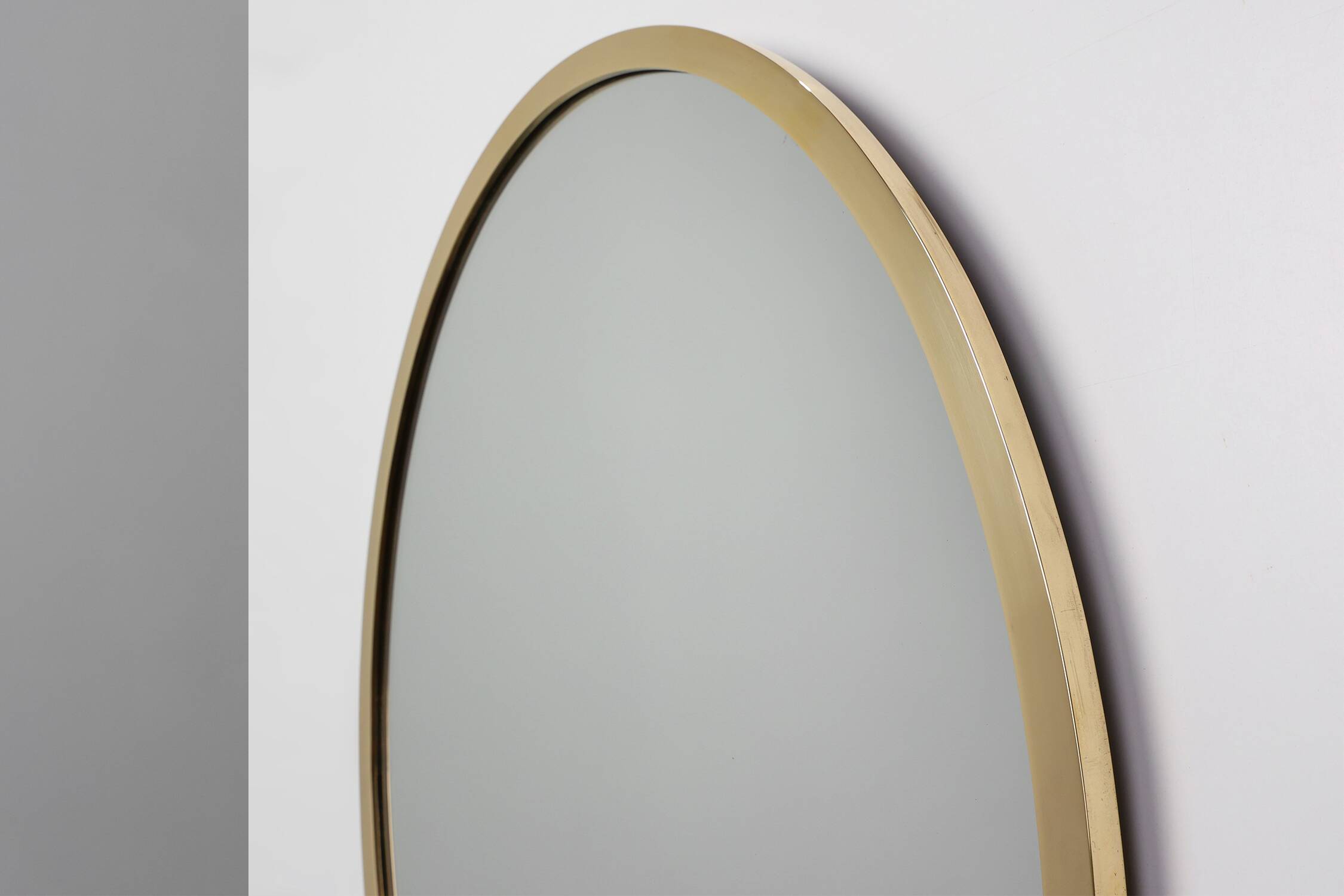 Art Deco Copper‑Plated Metal Mirror, Belgium ca. 1925