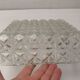 Old vintage ceiling light molded glass suspension chandelier